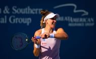 Beatriz Haddad Maia in action